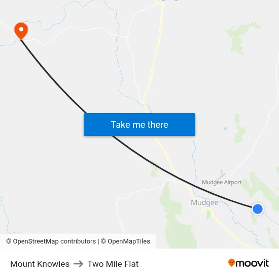 Mount Knowles to Two Mile Flat map