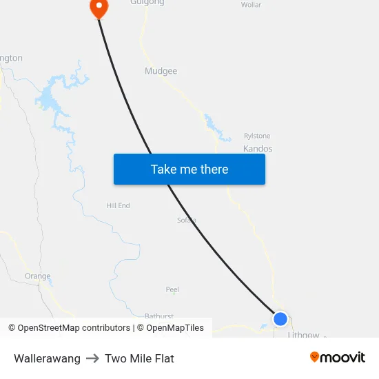 Wallerawang to Two Mile Flat map