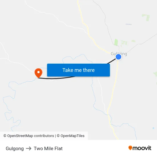 Gulgong to Two Mile Flat map