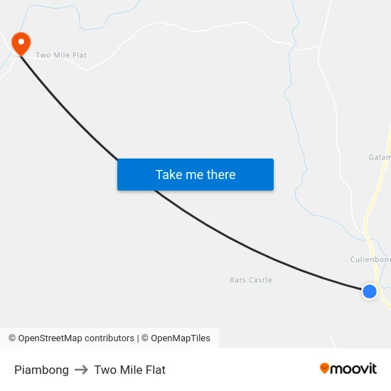Piambong to Two Mile Flat map
