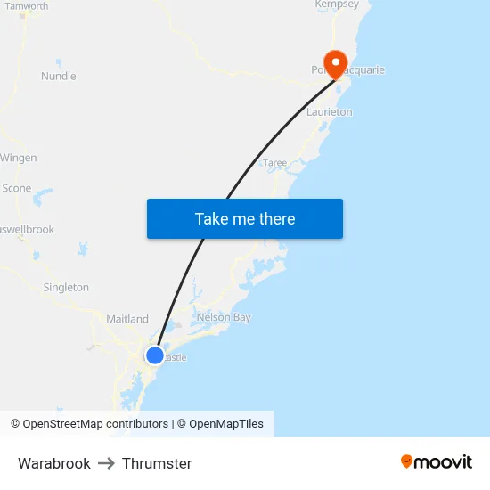 Warabrook to Thrumster map