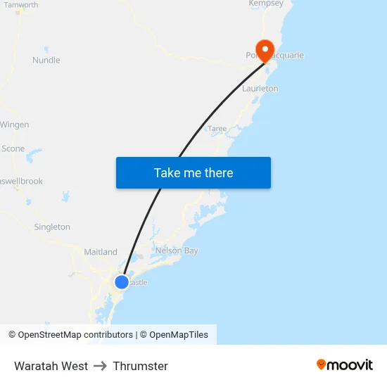 Waratah West to Thrumster map