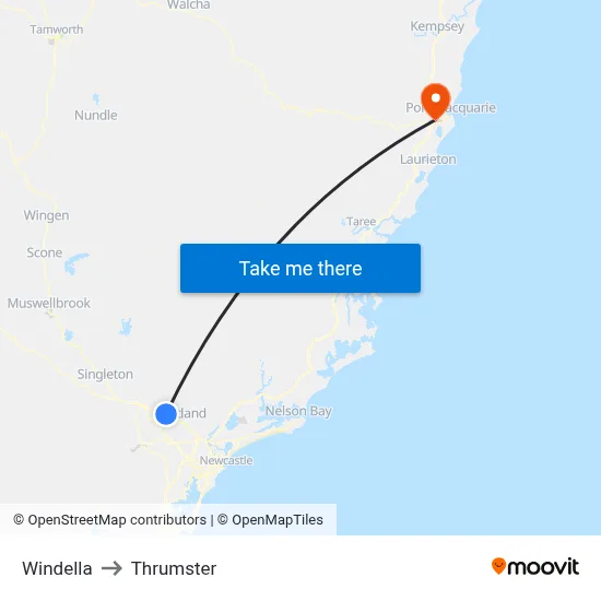 Windella to Thrumster map