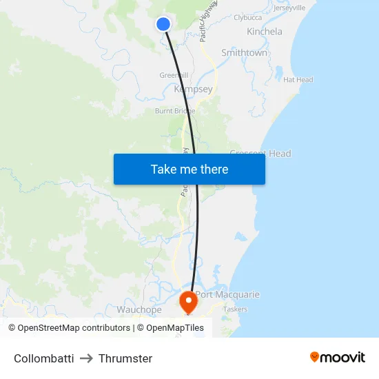 Collombatti to Thrumster map