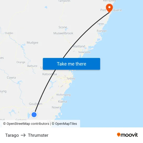 Tarago to Thrumster map