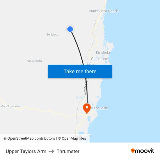 Upper Taylors Arm to Thrumster map