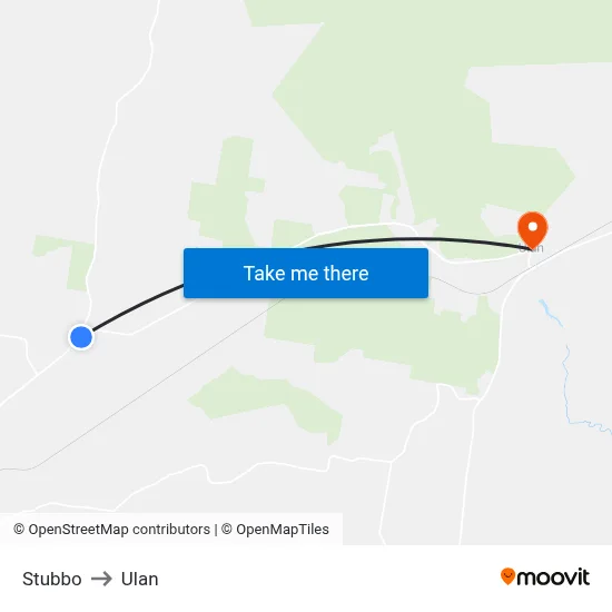 Stubbo to Ulan map