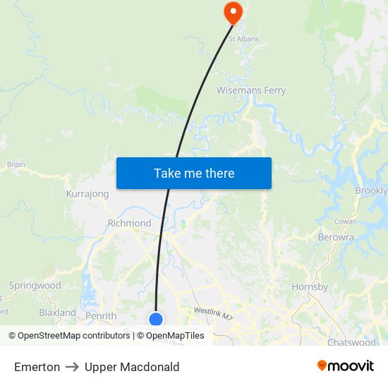 Emerton to Upper Macdonald map