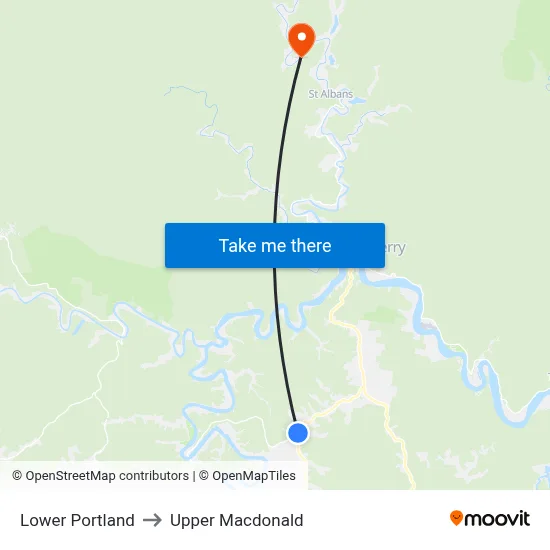 Lower Portland to Upper Macdonald map