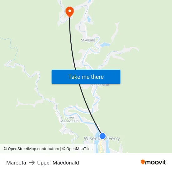 Maroota to Upper Macdonald map