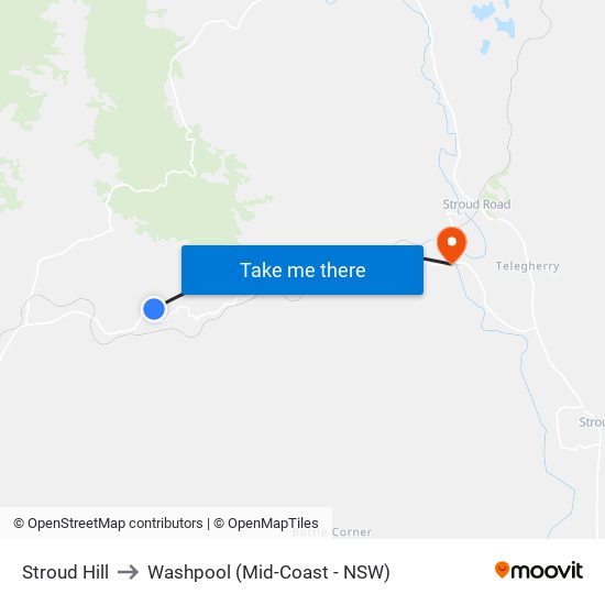 Stroud Hill to Washpool (Mid-Coast - NSW) map