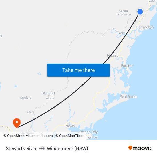 Stewarts River to Windermere (NSW) map