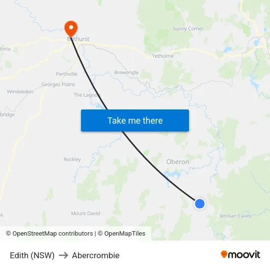 Edith (NSW) to Abercrombie map