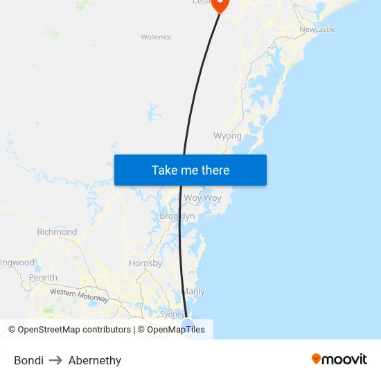 Bondi to Abernethy map