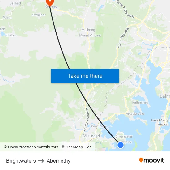 Brightwaters to Abernethy map