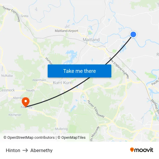 Hinton to Abernethy map