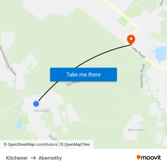 Kitchener to Abernethy map