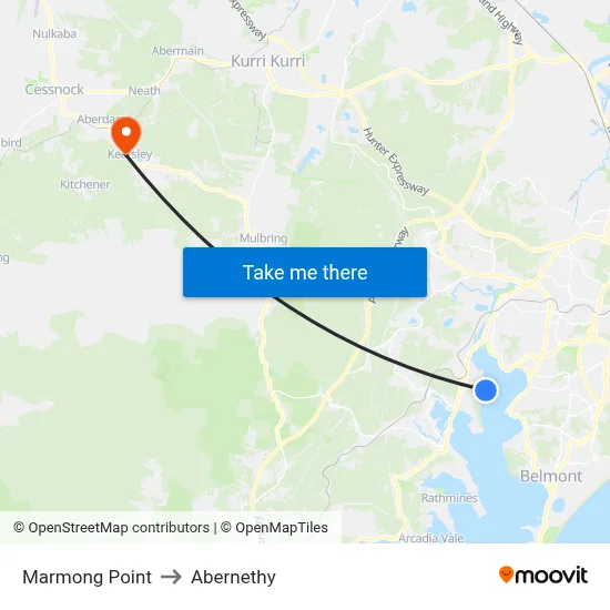 Marmong Point to Abernethy map