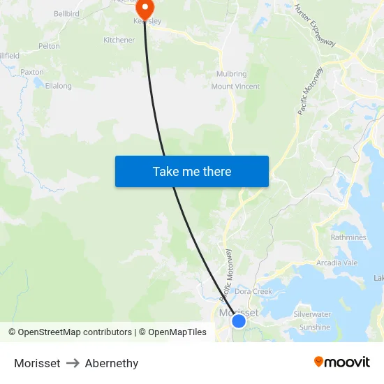 Morisset to Abernethy map