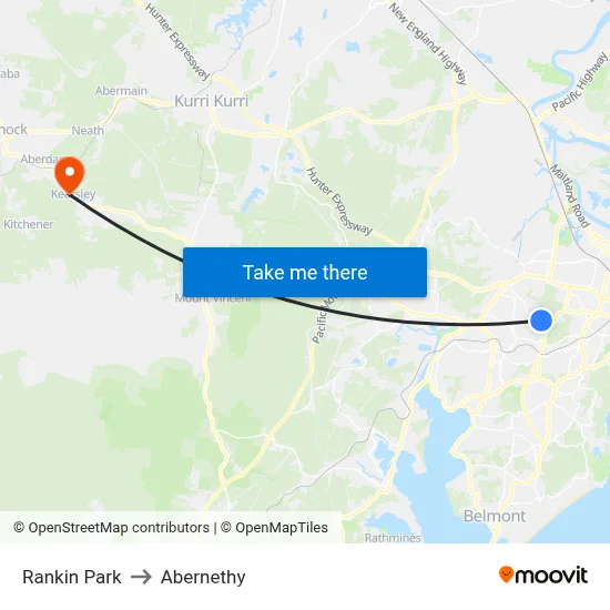 Rankin Park to Abernethy map