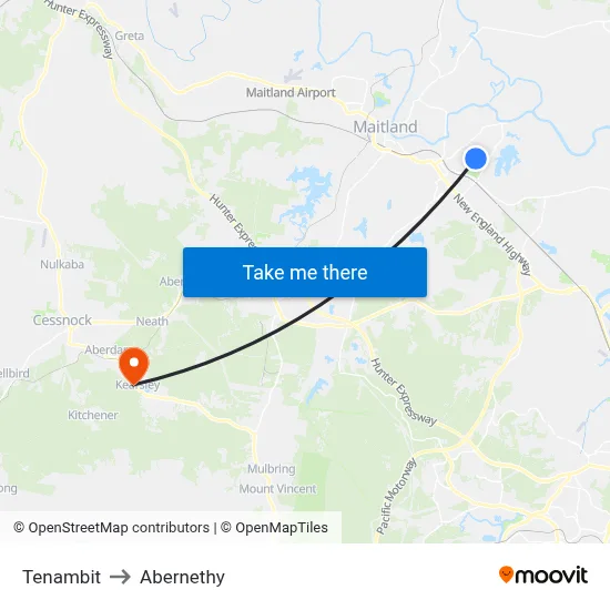 Tenambit to Abernethy map