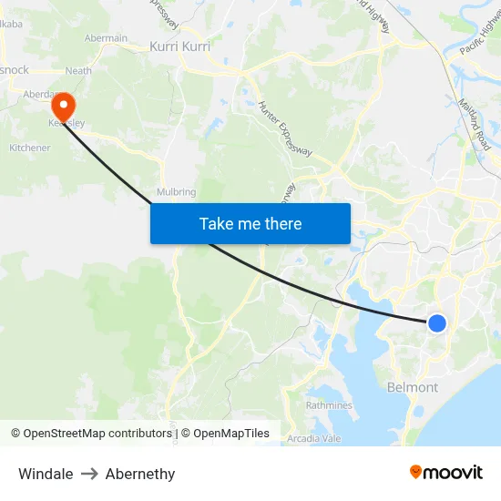 Windale to Abernethy map