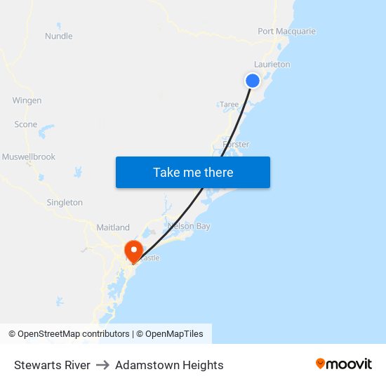 Stewarts River to Adamstown Heights map