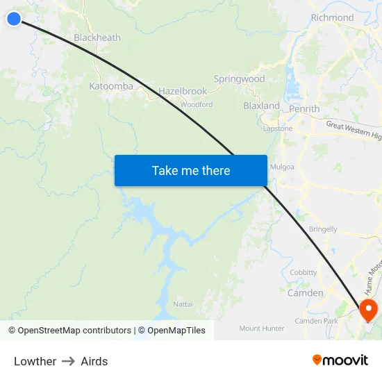 Lowther to Airds map