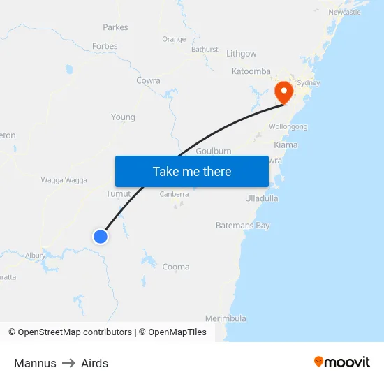 Mannus to Airds map