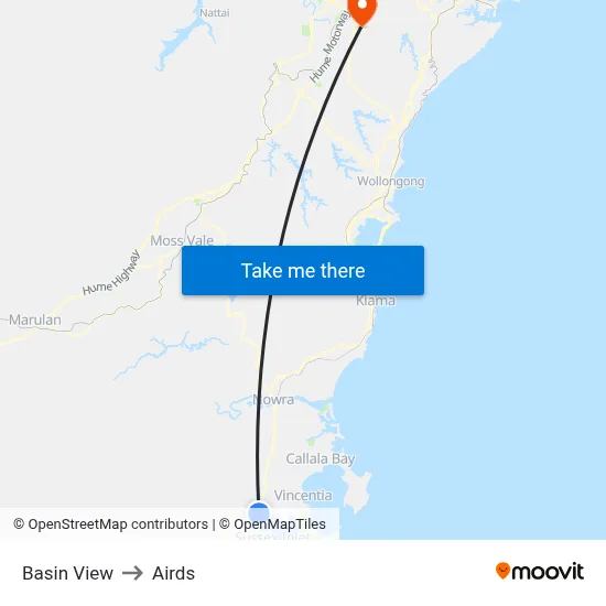 Basin View to Airds map