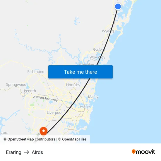 Eraring to Airds map