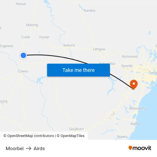 Moorbel to Airds map