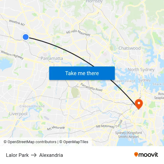 Lalor Park to Alexandria map