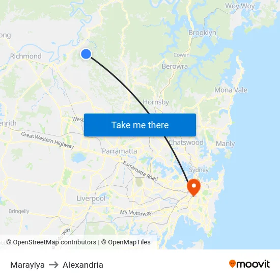 Maraylya to Alexandria map