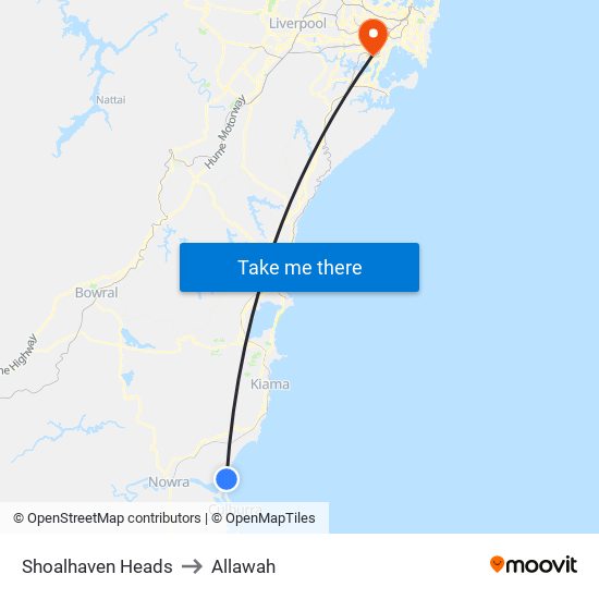 Shoalhaven Heads to Allawah map