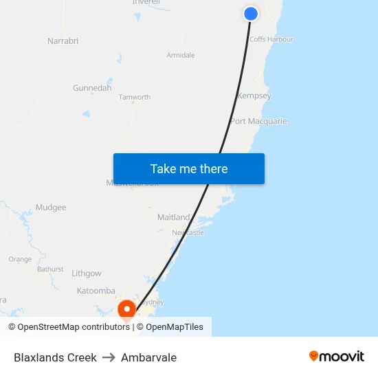 Blaxlands Creek to Ambarvale map
