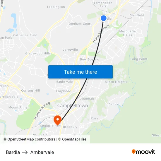 Bardia to Ambarvale map