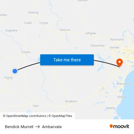 Bendick Murrell to Ambarvale map