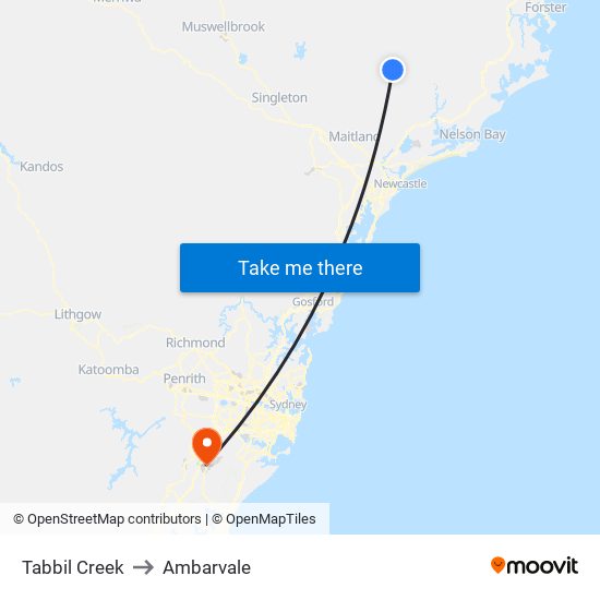 Tabbil Creek to Ambarvale map