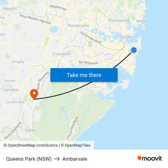 Queens Park (NSW) to Ambarvale map