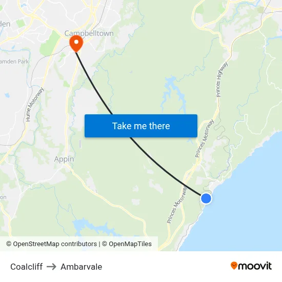 Coalcliff to Ambarvale map