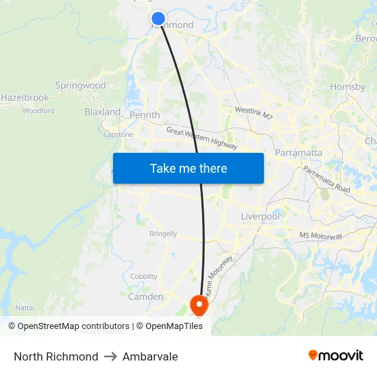 North Richmond to Ambarvale map