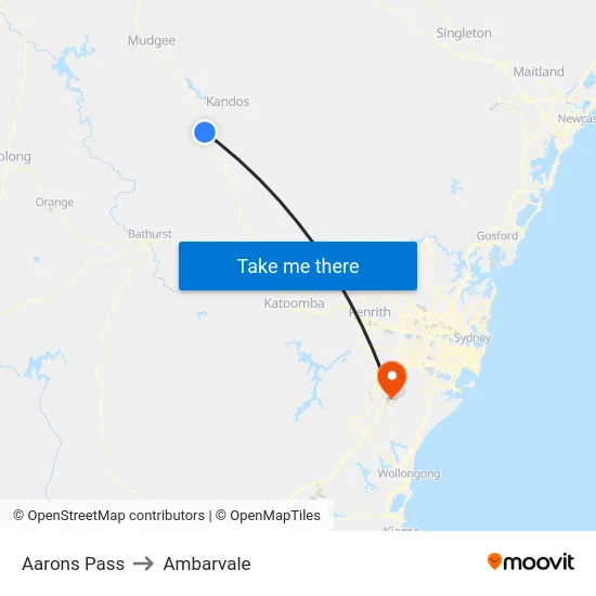 Aarons Pass to Ambarvale map