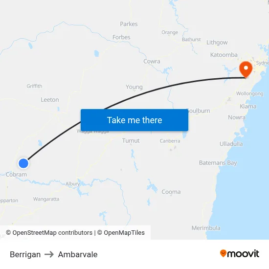 Berrigan to Ambarvale map