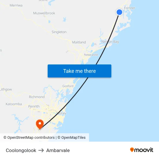 Coolongolook to Ambarvale map