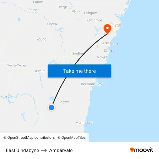 East Jindabyne to Ambarvale map