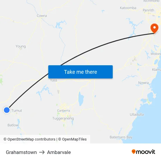 Grahamstown to Ambarvale map