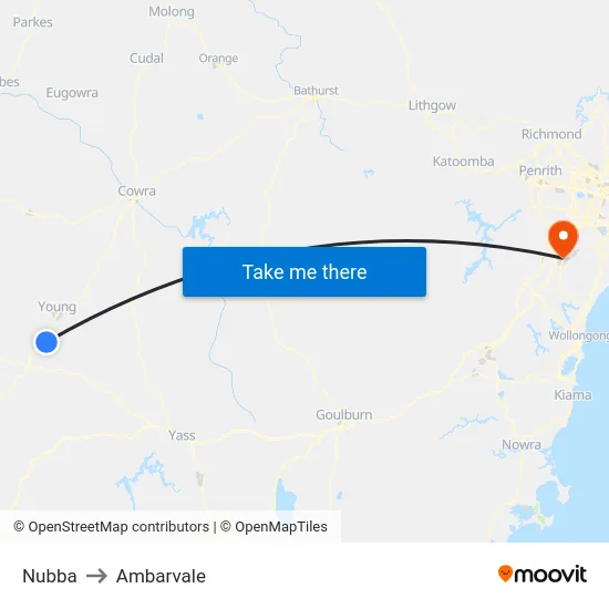 Nubba to Ambarvale map