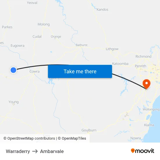 Warraderry to Ambarvale map