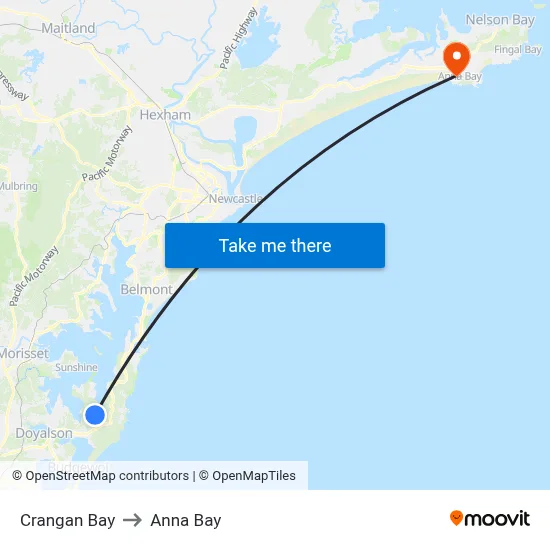 Crangan Bay to Anna Bay map